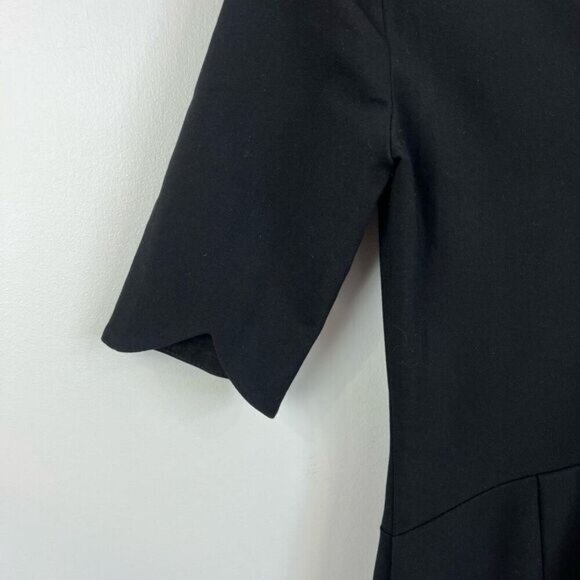 Office Little Black Dress Low Back Stretch Workwear Size XS Cocktail Midi - Picture 10 of 15